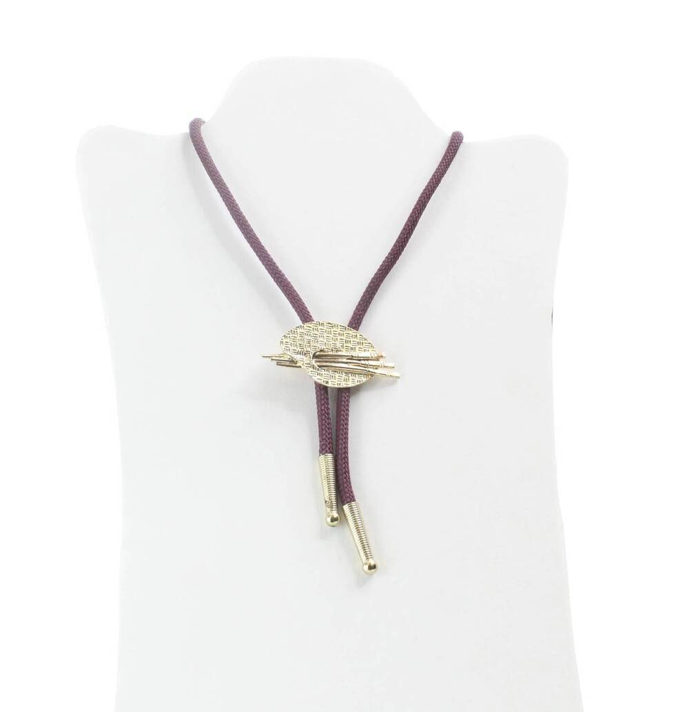 NEW HHH DESIGNS unisex western artist palette bolo tie in burgundy cord